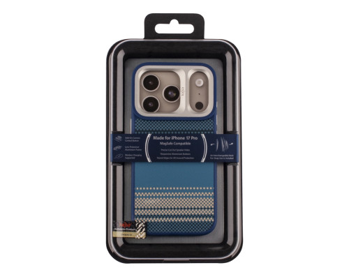 Чохол Kajsa Resort Collection Gradient Stripe with MagSafe для iPhone 17 Pro Blue B-Ring ma95867_249668 2020000507499