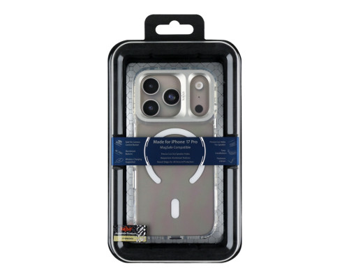 Чохол Kajsa Trans-Shield with MagSafe для iPhone 17 Pro Silver B-Ring ma129238_333630 2020000509219