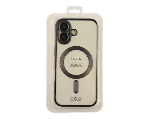 Чохол TPU Metallic Chrome Full Camera with Magsafe для iPhone 17 Chrome Black ma38675_3867885