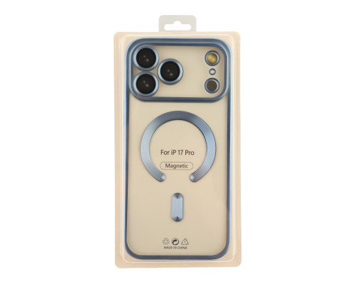 Чохол TPU Metallic Chrome Full Camera with Magsafe для iPhone 17 Pro Chrome Blue ma38677_3867902