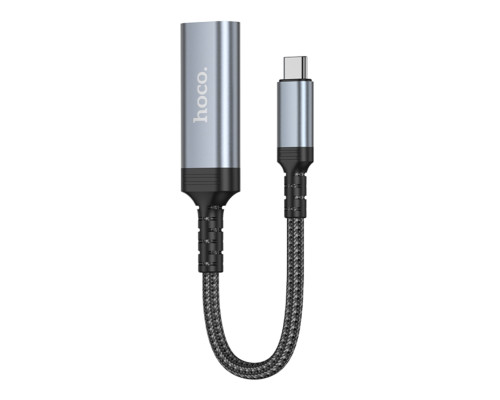Перехідник Hoco UA43A Type-C to HDTV female 4K 30Hz 20cm Сiрий ma38773_3868177