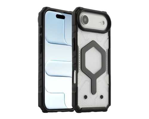 Чохол TPU+PC ArmorHex Magnetic Case для iPhone 17 Air Transparent Black ma38105_3667575 2020000496434