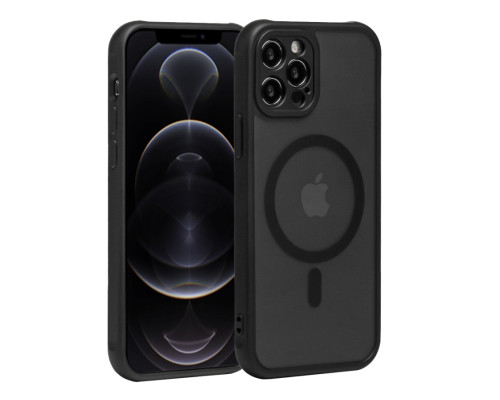 Чехол TPU+PC Anti Drop Full Camera with MagSafe для iPhone 12 Pro М'ята упаковка Black ma263942_695861 2020000519409
