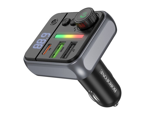 FM-трансмітер Borofone BC50 PD20W+QC3.018W BT 5.4 Total 38W Колір Чорний 6941991115257 ma35545_3346691