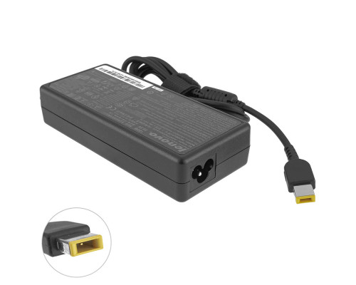 Блок живлення для ноутбука LENOVO 20V, 6A, 120W, USB+pin (Square 5 Pin DC Plug), black (без кабеля!) NBB-112144