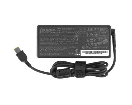 Блок живлення для ноутбука LENOVO 20V, 6A, 120W, USB+pin (Square 5 Pin DC Plug), black (без кабеля!) NBB-112144