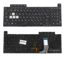 Клавиатура для ноутбука ASUS (G731GD, G731GT, G731GU) rus, black, без фрейма, подсветка клавиш (RGB 4) (ОРИГИНАЛ) NBB-121826