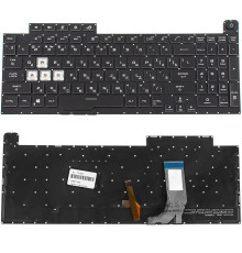 Клавиатура для ноутбука ASUS (G731GD, G731GT, G731GU) rus, black, без фрейма, подсветка клавиш (RGB 4) (ОРИГИНАЛ)