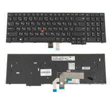 Клавіатура для ноутбука LENOVO (ThinkPad: E570, E575) rus, black (оригінал) NBB-123257