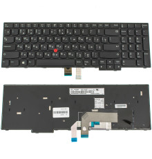 Клавіатура для ноутбука LENOVO (ThinkPad: E570, E575) rus, black (оригінал) NBB-123257