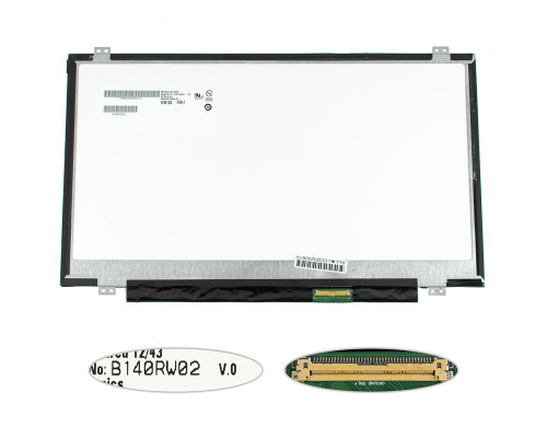 УЦІНКА! Матриця 14.0" B140RW02 V.1 (1600*900, 40pin, LED, SLIM (вертикальні вушка), матова, роз'єм праворуч внизу) для ноутбука NBB-124524