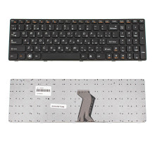 Клавіатура для ноутбука LENOVO (G580, G585, N580, N585, Z580, Z585) ukr, black, black frame NBB-128137