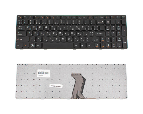 Клавіатура для ноутбука LENOVO (G580, G585, N580, N585, Z580, Z585) ukr, black, black frame NBB-128137