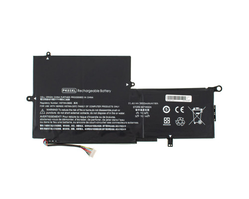 Батарея для ноутбука HP PK03XL (Spectre: X360 13-4100, 13-W000) 11.4V 3600mAh Black NBB-128279