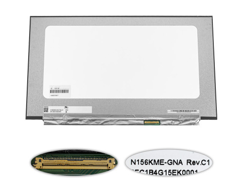 УЦІНКА! Матриця 15.6" N156KME-GNA (2560*1440, 40pin(eDP, IPS, 165Hz, 300cd/m2, 16.7M, 100%), LED, SLIM(без планок та вушок), матова, роз'єм справа внизу) для ноутбука NBB-130130