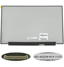 Матриця 14.0" NE140QDM-NX4 (2560*1600, 40pin(eDP, 400cd/m2 (!!!), IPS, 144Hz, передача кольорів: 100% sRGB), LED, SLIM (без планок і вушок), матова, роз'єм справа внизу ) для ноутбука