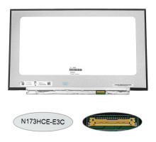 Матриця 17.3" N173HCE-E3C (1920*1080, 30pin(eDP, IPS, 220 cd/m2, кольоропередача 72%), LED, SLIM(без планок та вушок), матова, роз'єм справа внизу) для ноутбука NBB-134092