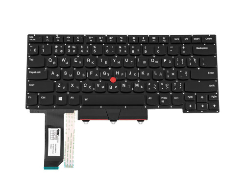 Клавіатура для ноутбука LENOVO (ThinkPad: E14 Gen 3) rus, black, без фрейму, підсвічування клавіш NBB-137287