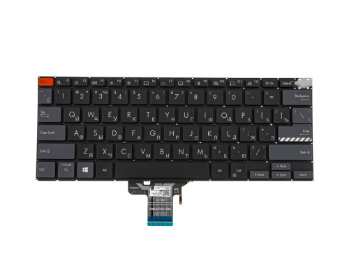 Клавіатура для ноутбука ASUS (X3400, X7400 series), rus, black, без кадру, підсвічування клавіш (Red Esc) NBB-139235