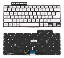 Клавиатура для ноутбука ASUS (GA503 series) ukr, white, без фрейма, подсветка клавиш (ОРИГИНАЛ) NBB-139583