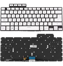 Клавиатура для ноутбука ASUS (GA503 series) ukr, white, без фрейма, подсветка клавиш (ОРИГИНАЛ)