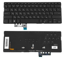Клавіатура для ноутбука ASUS (UX331UAL, UX331FAL series) rus, black, без кадру, підсвічування клавіш NBB-139739