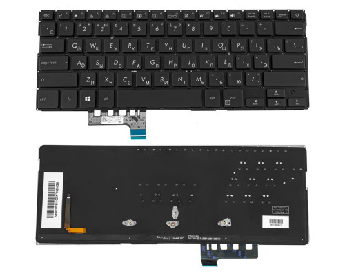 Клавіатура для ноутбука ASUS (UX331UAL, UX331FAL series) rus, black, без кадру, підсвічування клавіш NBB-139739