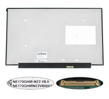 Матриця 17.3" NE173QHM-NZ2 (2560 * 1440, 40pin (eDP, IPS, 240Hz), LED, SLIM (без планок і вушок), матова, роз'єм праворуч внизу) для ноутбука NBB-139760