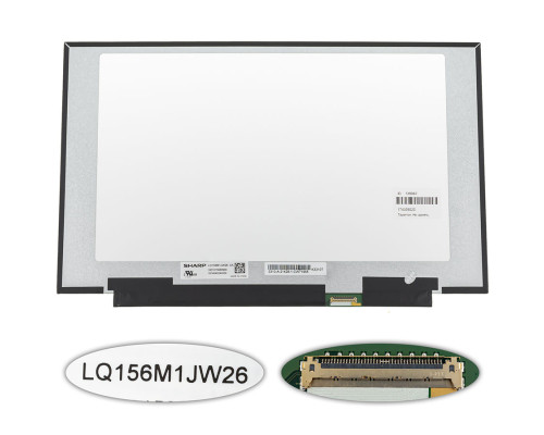 Матриця 15.6 LQ156M1JW26 (1920*1080, 40pin(eDP, IPS, 240HZ), LED, SLIM(без планок та вушок), матова, роз'єм праворуч знизу) ноутбука NBB-139862