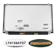 Матрица 15.6" LTN156AT07 (1366*768, 40pin, LED, SLIM(вертикальные ушки), глянец, разъем справа внизу) для ноутбука (renew) NBB-140217