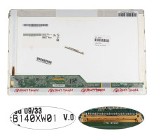 Матриця 14.0 B140XW01 V.0 (1366*768, 40pin, LED, NORMAL, глянцева, роз'єм ліворуч знизу) для ноутбука (renew) NBB-32884