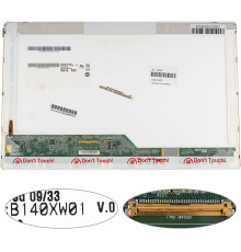 Матриця 14.0 B140XW01 V.0 (1366*768, 40pin, LED, NORMAL, глянцева, роз'єм ліворуч знизу) для ноутбука (renew) NBB-32884