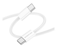 Кабель USB Borofone BX103 Original 60W Type-C to Type-C Колір Бiлий 6941991109492