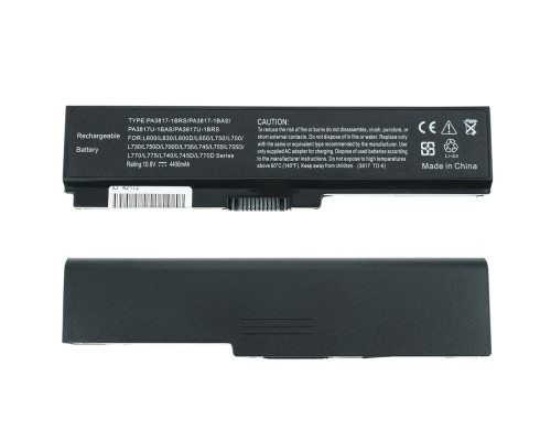 Батарея для ноутбука Toshiba PA3817 (Satellite: L650, L650D, L750, L770, L775 series) 10.8V 4400mAh Black