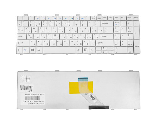 Клавіатура для ноутбука FUJITSU (LB: A530, A531, AH512, AH530, AH531, NH751) rus, white NBB-44056
