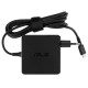 Оригінальний блок живлення для ноутбука ASUS USB-C 65W, Type-C, квадратний, адаптер+перехідник, Black NBB-67670