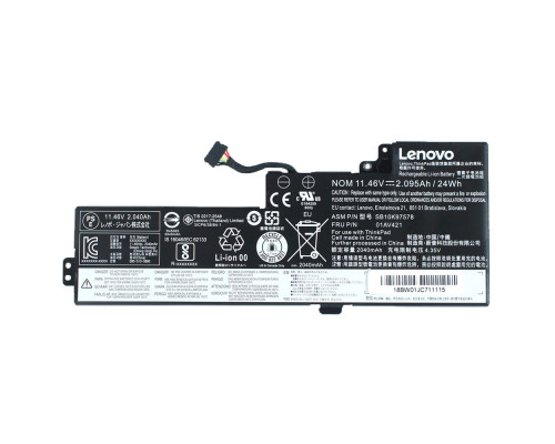 Оригінальна батарея для ноутбука LENOVO 01AV419 (ThinkPad: T470, T480, A475, A485) 11.46V 2095mAh 24Wh Black (SB10K97576) NBB-68175