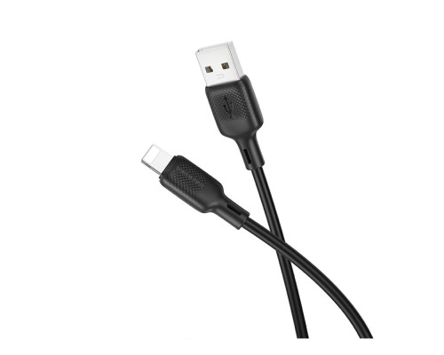 Кабель USB Borofone BX113 Silicone Lightning 2.4A 2m Колір Чорний 6941991115486 ma35583_3346746