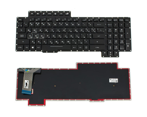 Клавіатура для ноутбука ASUS (G703 series) rus, black, без фрейма, підсвічування клавіш(RGB) оригінал NBB-76227