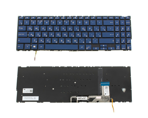 Клавіатура для ноутбука ASUS (UX534 series) rus, blue, без фрейма, підсвічування клавіш(оригінал) NBB-79637