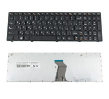 Клавіатура для ноутбука LENOVO (G570, G575, G770, G780, Z560, Z565) rus, black, black frame (оригінал) NBB-81440