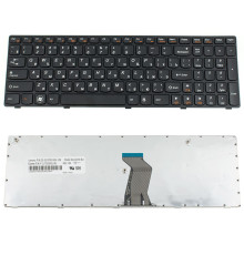 Клавіатура для ноутбука LENOVO (G570, G575, G770, G780, Z560, Z565) rus, black, black frame (оригінал) NBB-81440