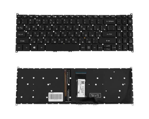 Клавіатура для ноутбука ACER (SW: SF315-51) rus, black, без фрейма, підсвічування клавіш(оригінал) NBB-81877