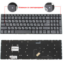 Клавіатура для ноутбука LENOVO (IdeaPad: 320-15 series) rus, onyx black, без фрейма (оригінал) NBB-82161