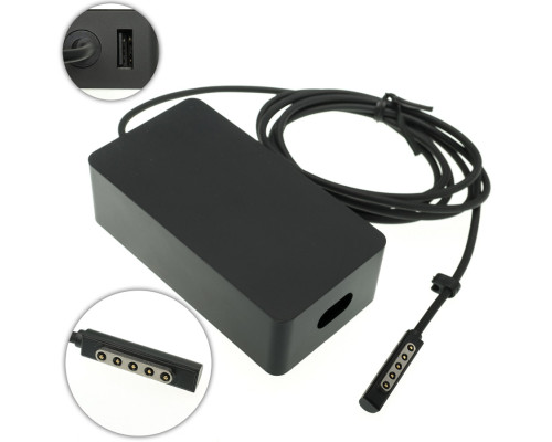 Оригінальний блок живлення для планшета MICROSOFT 12V, 3.6A, 45W, 5pin, Black (Surface Pro, Pro 2 RT) (мережевий кабель в комплекті) NBB-98847