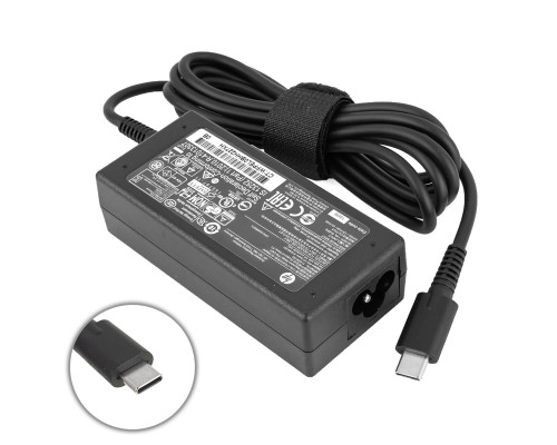 Блок живлення для ноутбука HP USB-C 45W (15V/3A, 12V/3A, 5V/2A), USB3.1/Type-C/USB-C, black (без кабелю!) NBB-98863