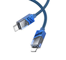 Кабель USB Borofone BU42 Octavia PD27W Type-C to Lightning 1.2m Колір Синiй 6941991108990