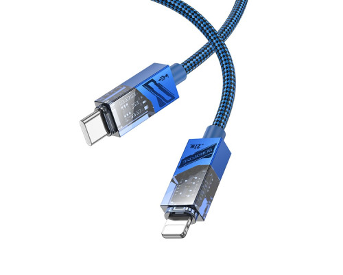 Кабель USB Borofone BU42 Octavia PD27W Type-C to Lightning 1.2m Колір Синiй 6941991108990