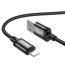 Кабель USB Hoco X89 Wind Lightning 2.4A 1m Колір Чорний 6931474784322