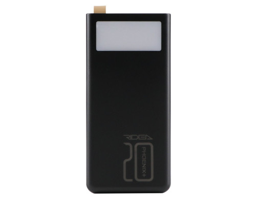 Універсальна Мобільна Батарея Power Bank Ridea RP-D20L+ Phoenix20+ PD/QC 3.0 20W digital display + lamp 20000 mAh Колір Чорний 6902014450458